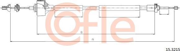Cofle 15.3215 - Cablu ambreiaj aaoparts.ro