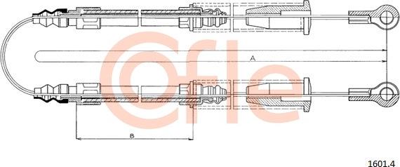 Cofle 1601.4 - Cablu, frana de parcare aaoparts.ro