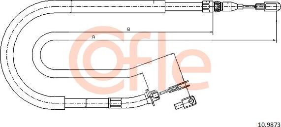 Cofle 10.9873 - Cablu, frana de parcare aaoparts.ro