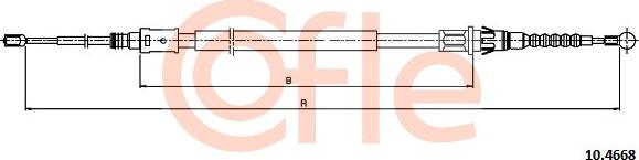 Cofle 10.4668 - Cablu, frana de parcare aaoparts.ro