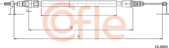 Cofle 10.4663 - Cablu, frana de parcare aaoparts.ro