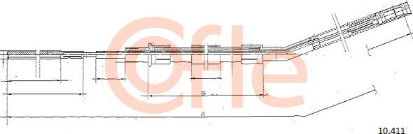 Cofle 10.411 - Cablu, frana de parcare aaoparts.ro