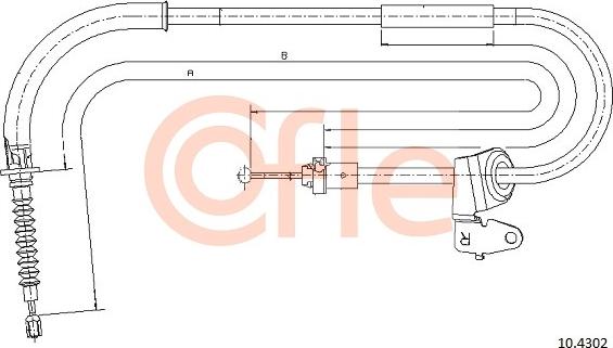 Cofle 10.4302 - Cablu, frana de parcare aaoparts.ro