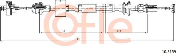 Cofle 10.3159 - Cablu ambreiaj aaoparts.ro