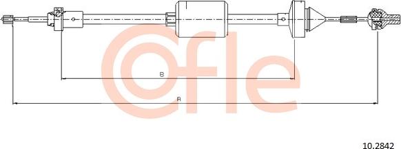 Cofle 10.2842 - Cablu ambreiaj aaoparts.ro