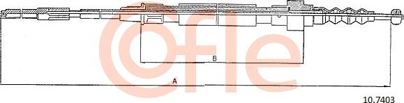 Cofle 10.7403 - Cablu, frana de parcare aaoparts.ro