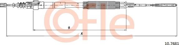 Cofle 10.7481 - Cablu, frana de parcare aaoparts.ro