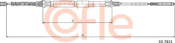 Cofle 10.7431 - Cablu, frana de parcare aaoparts.ro
