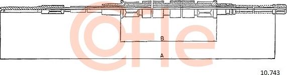 Cofle 10.743 - Cablu, frana de parcare aaoparts.ro