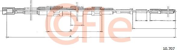 Cofle 10.707 - Cablu, frana de parcare aaoparts.ro