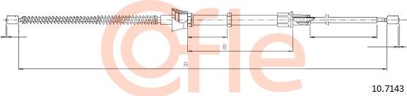 Cofle 10.7143 - Cablu, frana de parcare aaoparts.ro