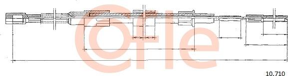Cofle 10.710 - Cablu, frana de parcare aaoparts.ro