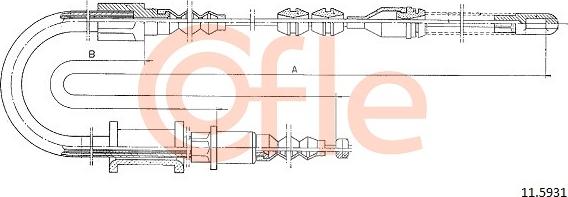 Cofle 11.5931 - Cablu, frana de parcare aaoparts.ro