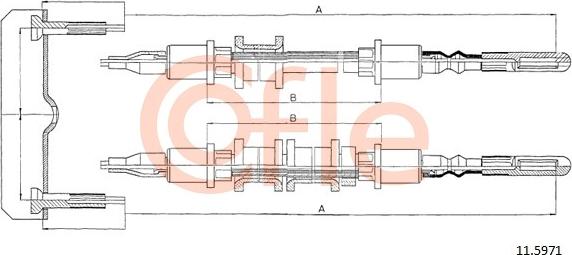 Cofle 92.11.5971 - Cablu, frana de parcare aaoparts.ro