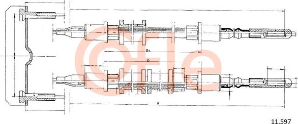 Cofle 92.11.597 - Cablu, frana de parcare aaoparts.ro
