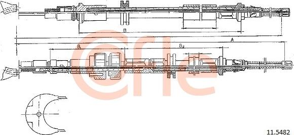 Cofle 11.5482 - Cablu, frana de parcare aaoparts.ro