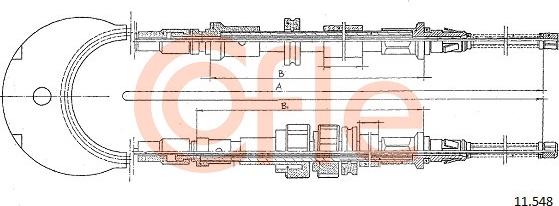 Cofle 11.548 - Cablu, frana de parcare aaoparts.ro