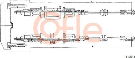 Cofle 11.5853 - Cablu, frana de parcare aaoparts.ro