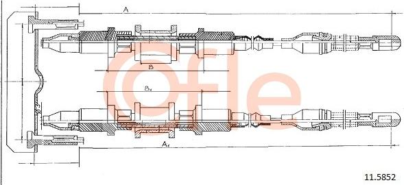 Cofle 11.5852 - Cablu, frana de parcare aaoparts.ro