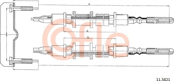 Cofle 11.5821 - Cablu, frana de parcare aaoparts.ro