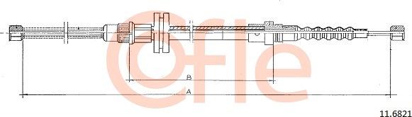 Cofle 11.6821 - Cablu, frana de parcare aaoparts.ro