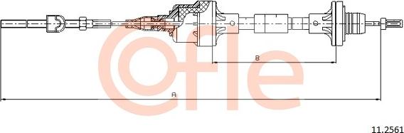 Cofle 11.2561 - Cablu ambreiaj aaoparts.ro