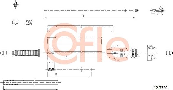 Cofle 12.7320 - Cablu acceleratie aaoparts.ro