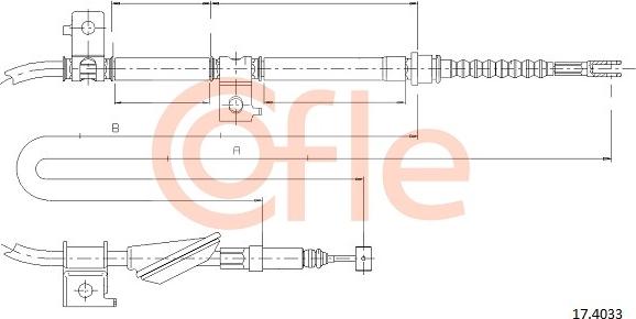 Cofle 17.4033 - Cablu, frana de parcare aaoparts.ro