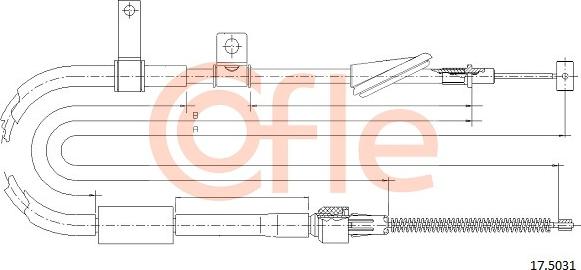Cofle 17.5031 - Cablu, frana de parcare aaoparts.ro