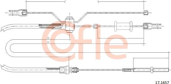 Cofle 17.1657 - Cablu, frana de parcare aaoparts.ro