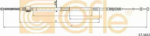 Cofle 17.1613 - Cablu, frana de parcare aaoparts.ro