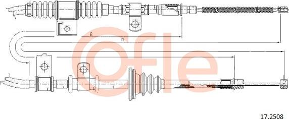 Cofle 17.2508 - Cablu, frana de parcare aaoparts.ro