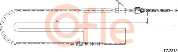 Cofle 17.2815 - Cablu, frana de parcare aaoparts.ro