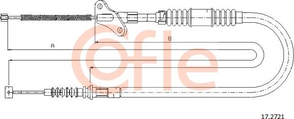 Cofle 92.17.2721 - Cablu, frana de parcare aaoparts.ro