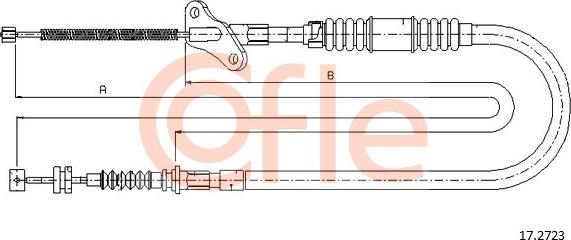 Cofle 17.2723 - Cablu, frana de parcare aaoparts.ro