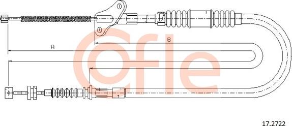 Cofle 17.2722 - Cablu, frana de parcare aaoparts.ro