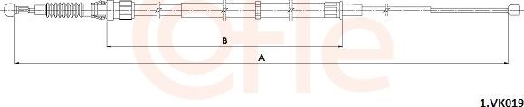 Cofle 1.VK019 - Cablu, frana de parcare aaoparts.ro