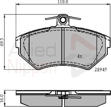 Comline ADB0989 - Set placute frana,frana disc aaoparts.ro