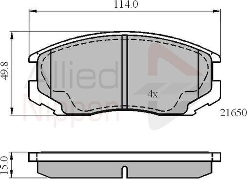 Comline ADB0415 - Set placute frana,frana disc aaoparts.ro