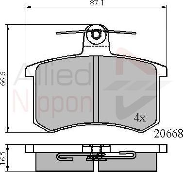 Comline ADB0558 - Set placute frana,frana disc aaoparts.ro