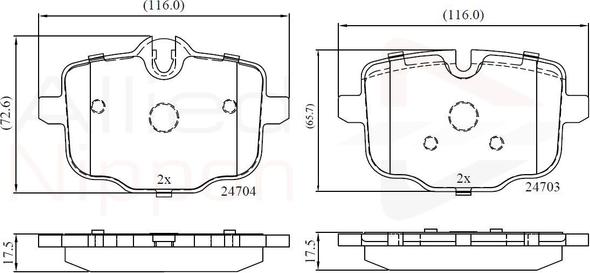 Comline ADB06072 - Set placute frana,frana disc aaoparts.ro