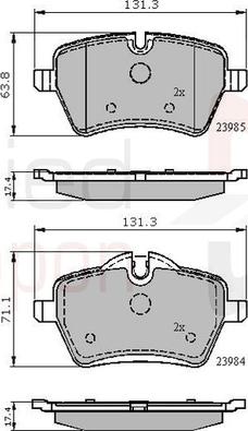 Comline ADB01673 - Set placute frana,frana disc aaoparts.ro