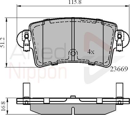 Comline ADB01036 - Set placute frana,frana disc aaoparts.ro