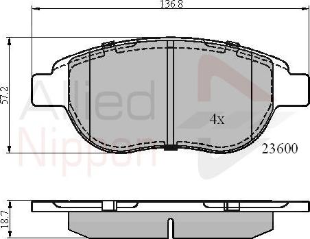Comline ADB01038 - Set placute frana,frana disc aaoparts.ro