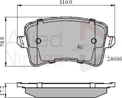 Comline ADB01709 - Set placute frana,frana disc aaoparts.ro