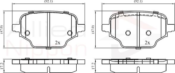 Comline ADB02453 - Set placute frana,frana disc aaoparts.ro