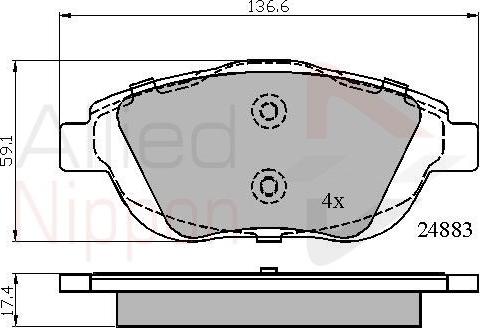 Comline ADB02027 - Set placute frana,frana disc aaoparts.ro
