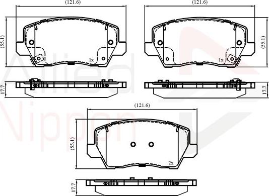 Comline ADB02861 - Set placute frana,frana disc aaoparts.ro