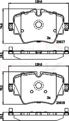 Comline ADB02319 - Set placute frana,frana disc aaoparts.ro