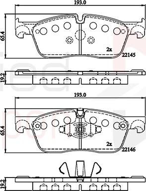 Comline ADB02253 - Set placute frana,frana disc aaoparts.ro